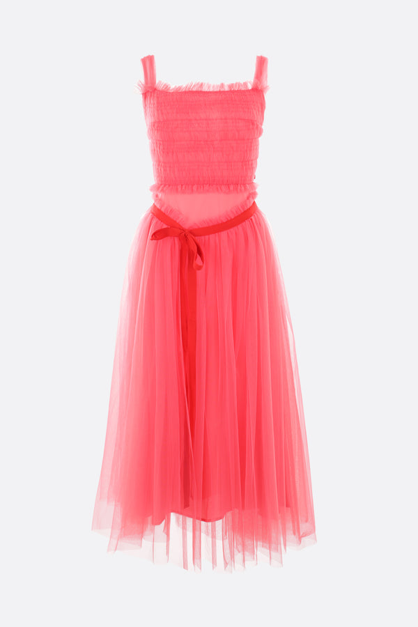 Elodie tulle midi dress