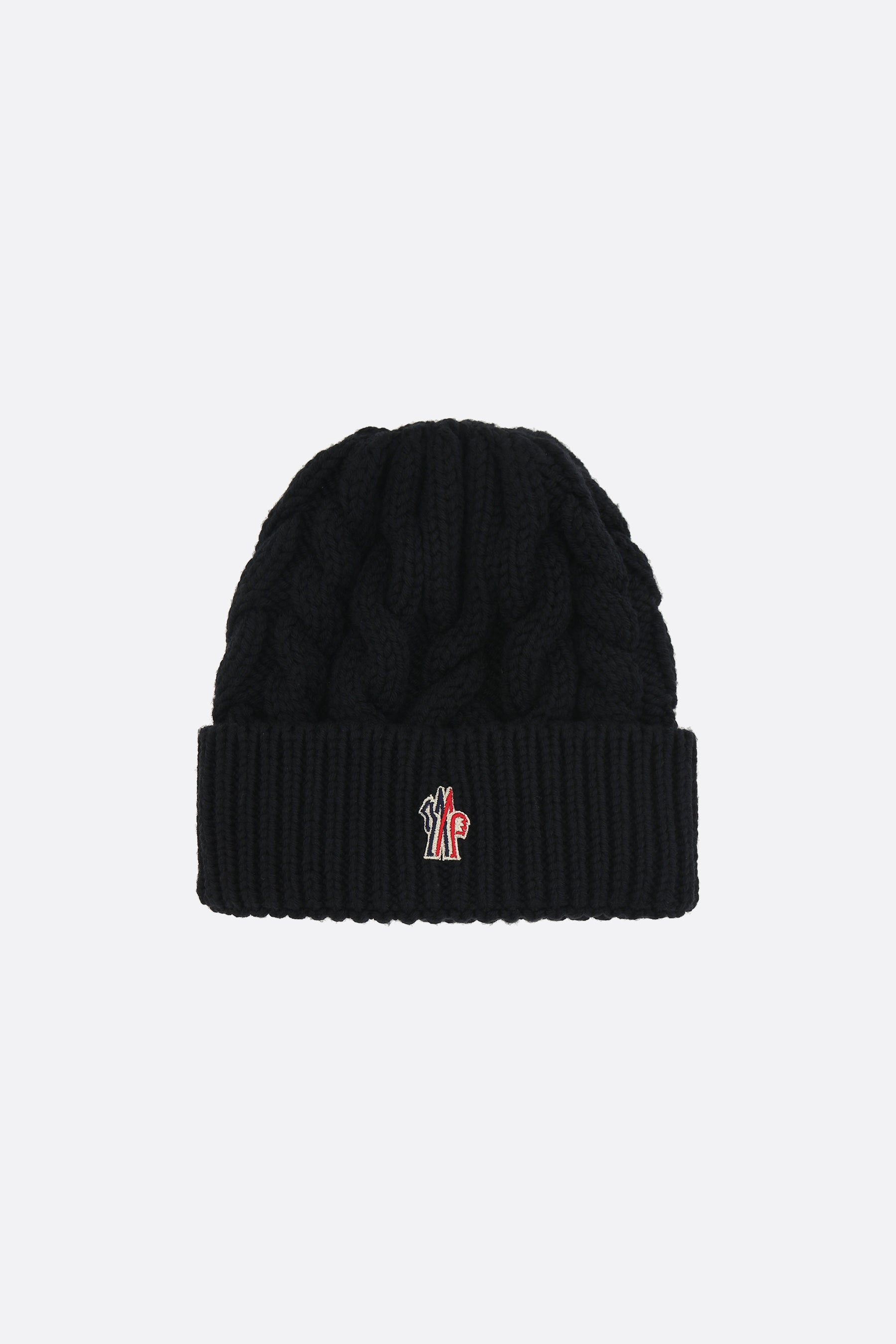 wool cable-knit beanie