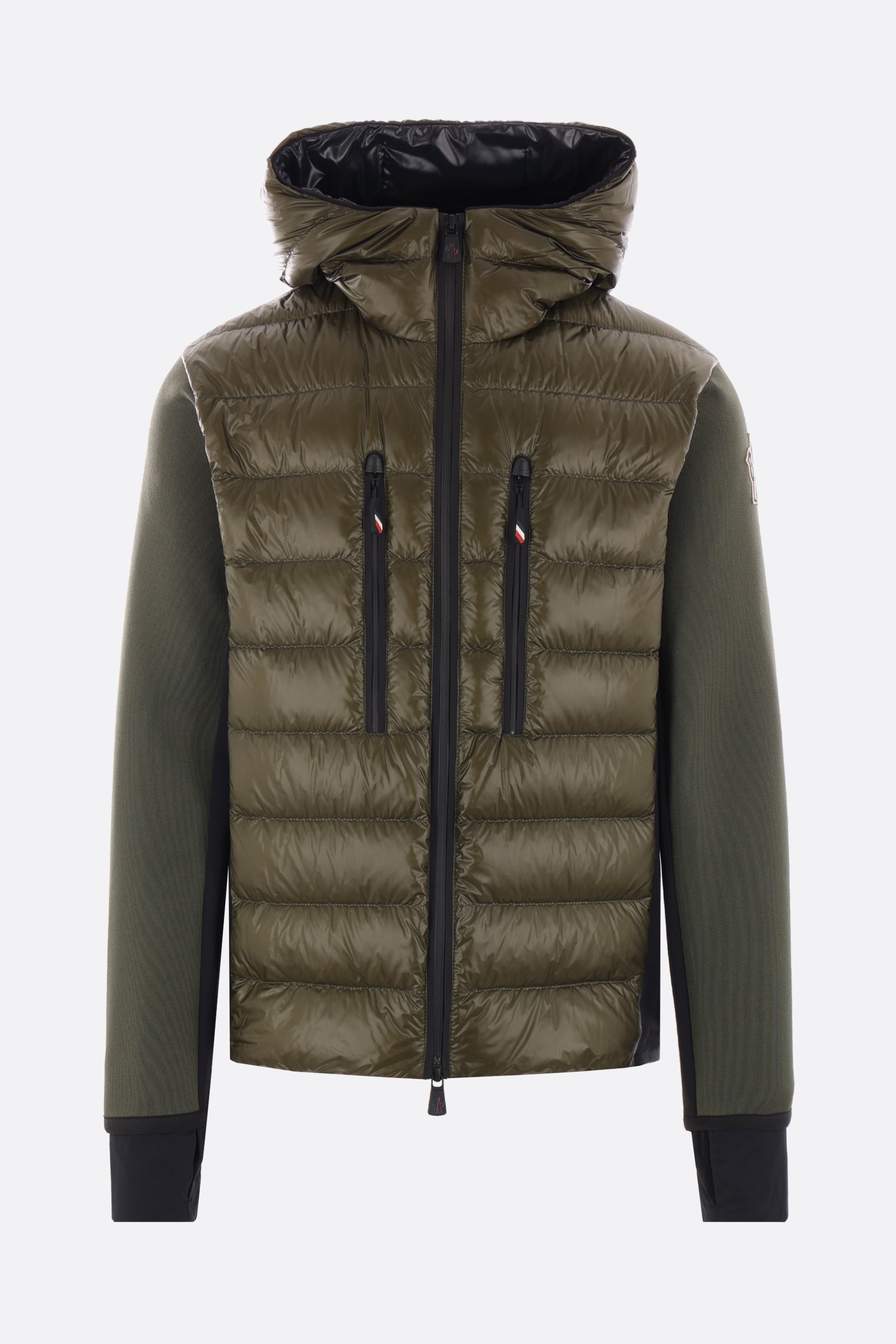 nylon and technical jersey down jacket