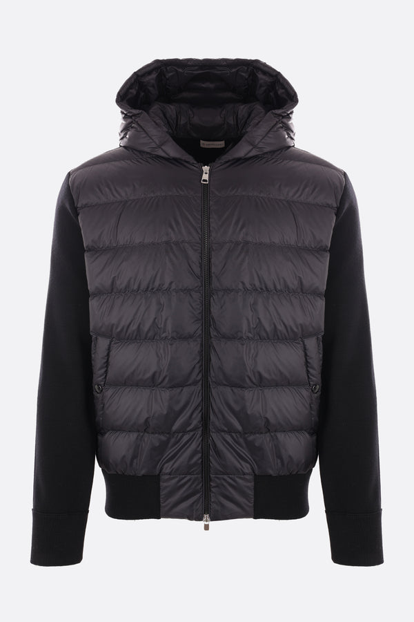 nylon and knit down jacket