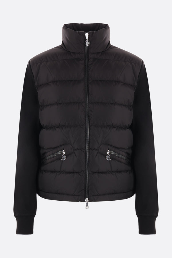 jersey and nylon down jacket