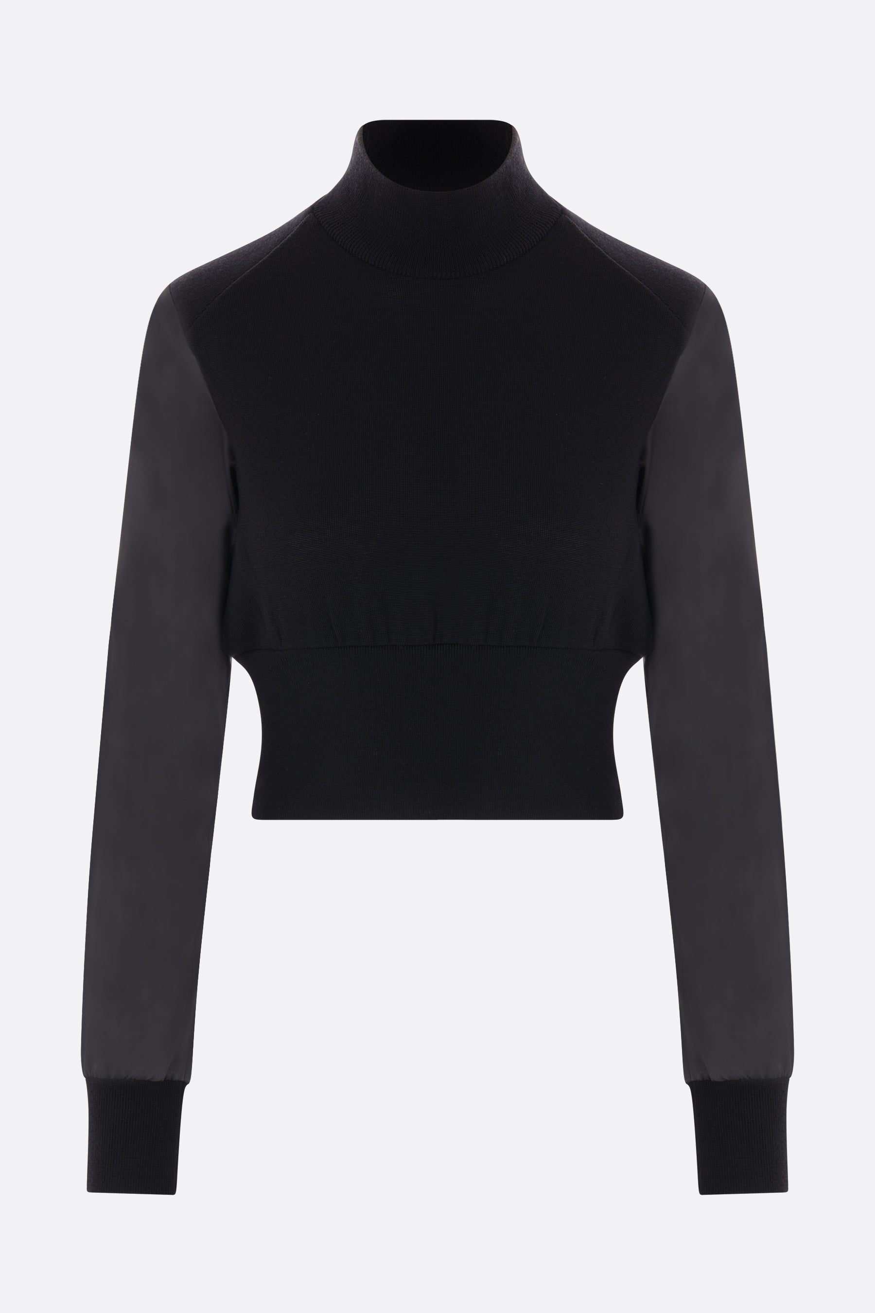 wool and nylon cropped sweater