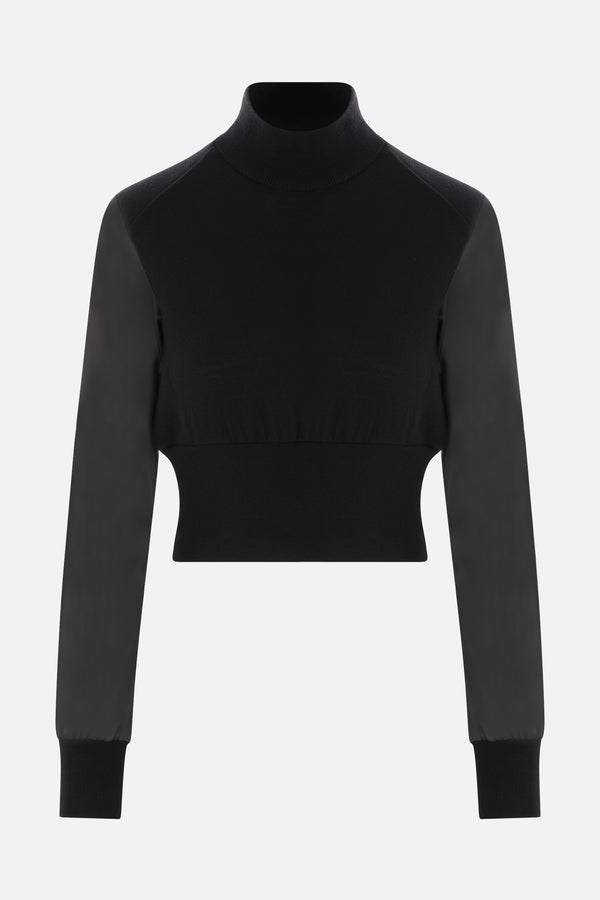 wool and nylon cropped sweater