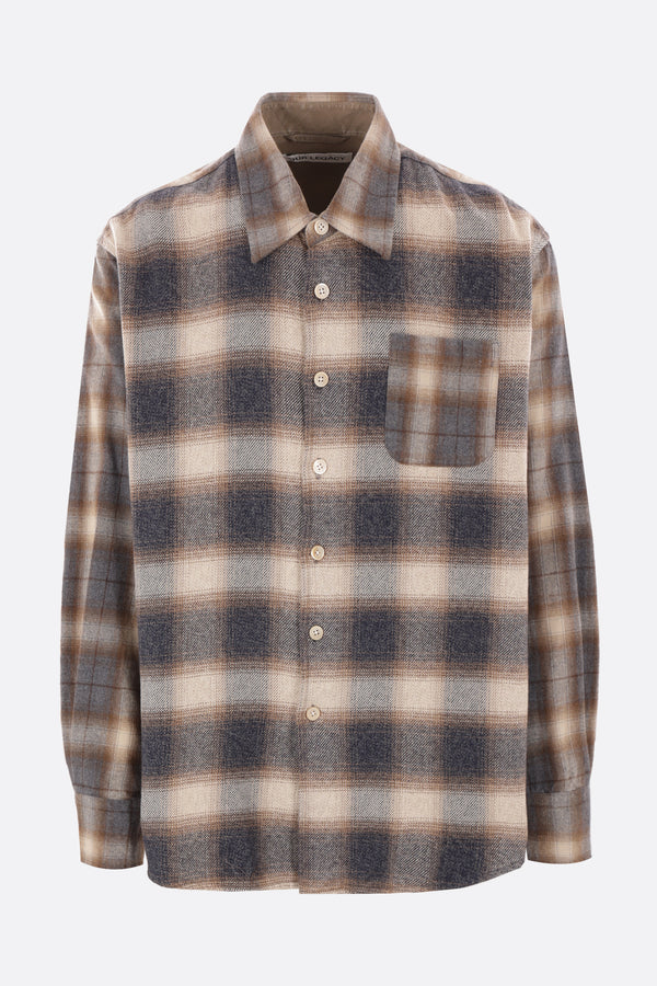 Above flannel shirt