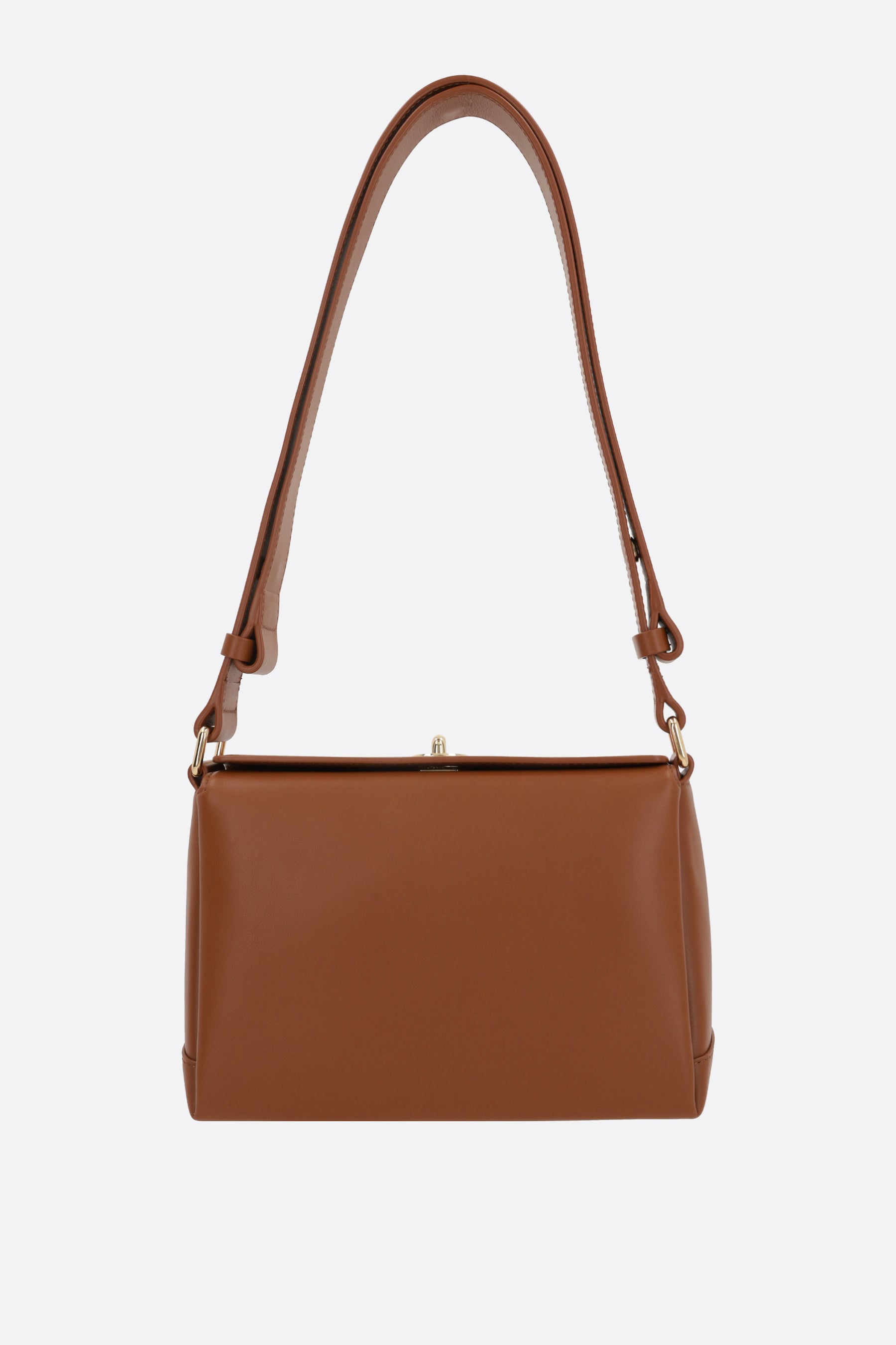 smooth leather shoulder bag