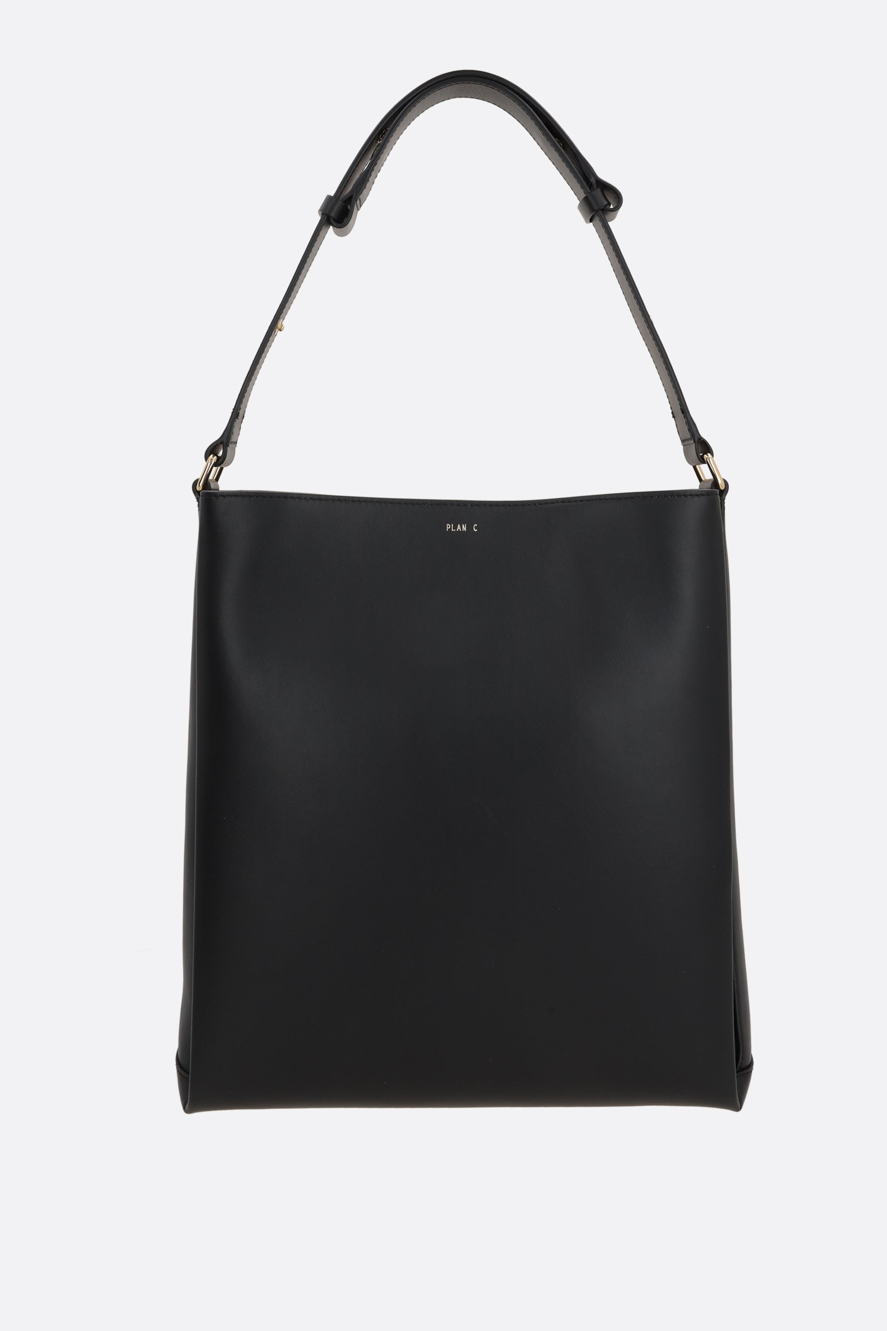 smooth leather shopper