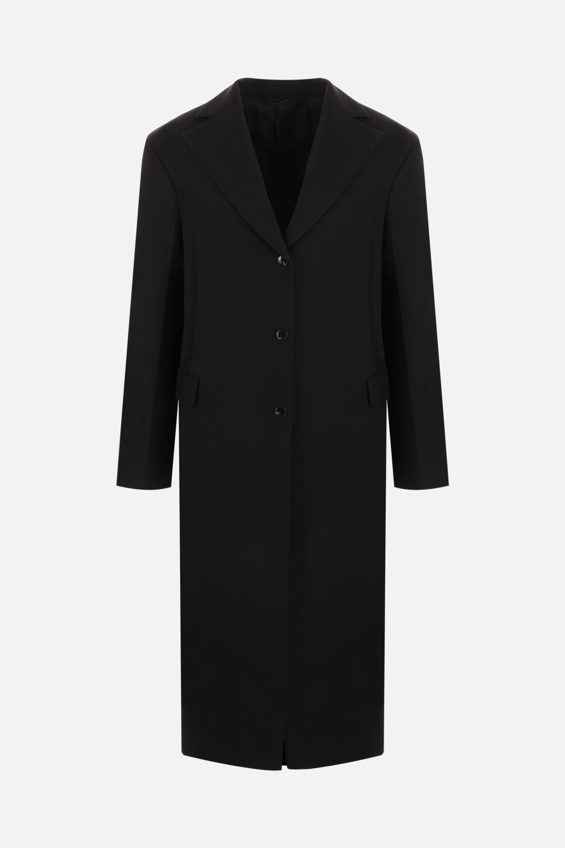 single-breasted wool coat