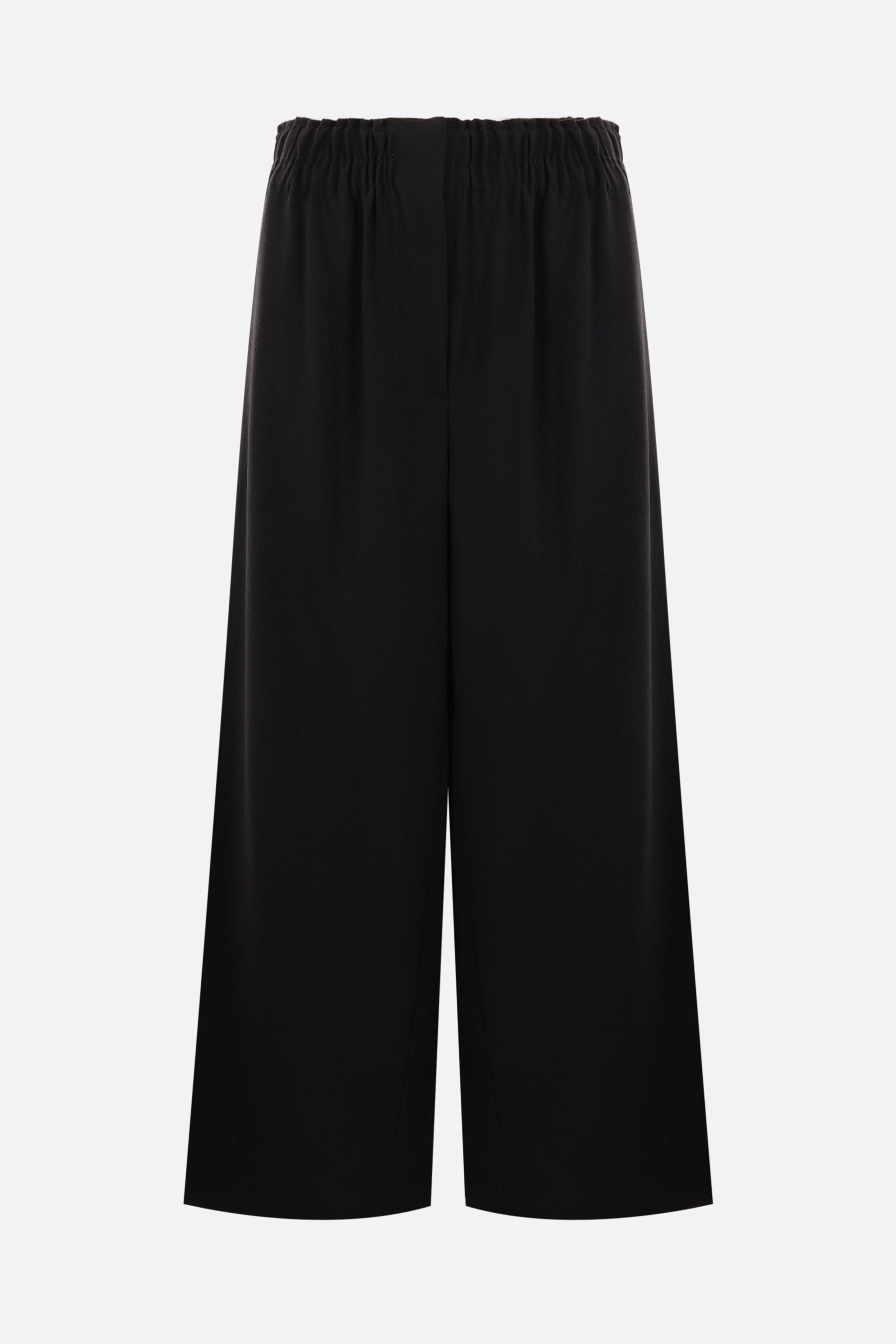 wide-leg wool trousers