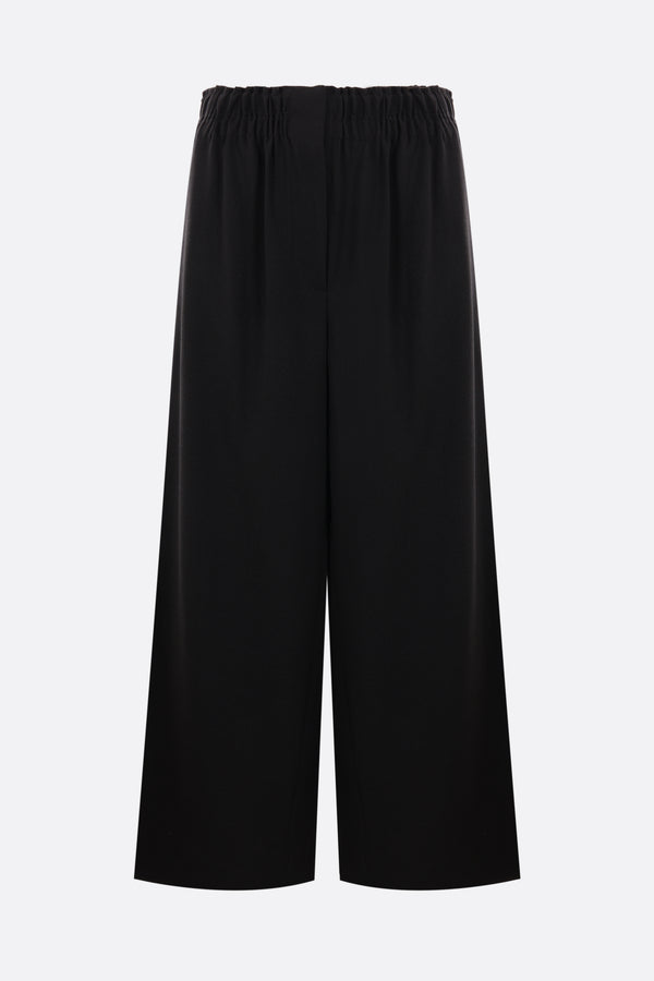 wide-leg wool trousers