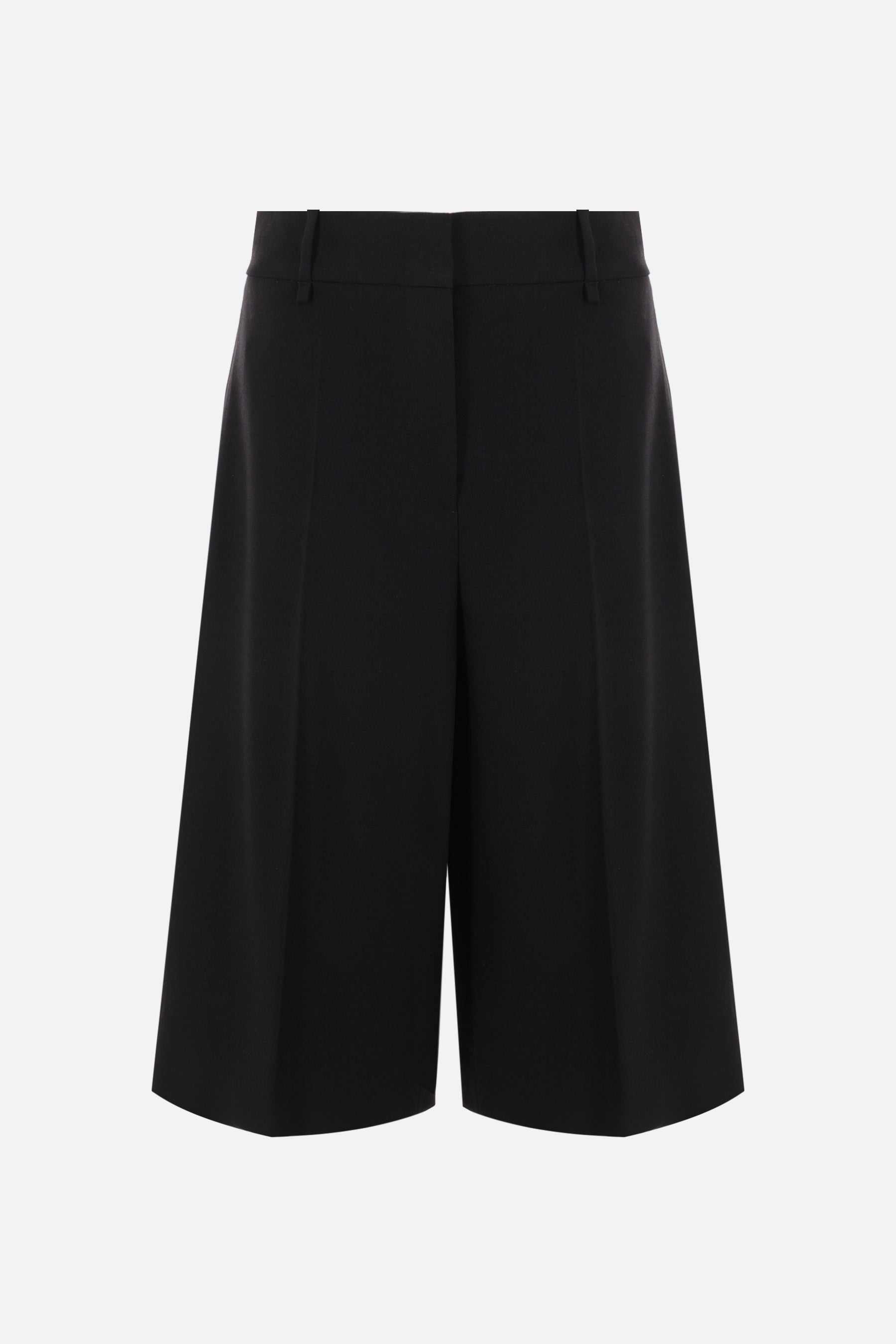 wool cropped trousers