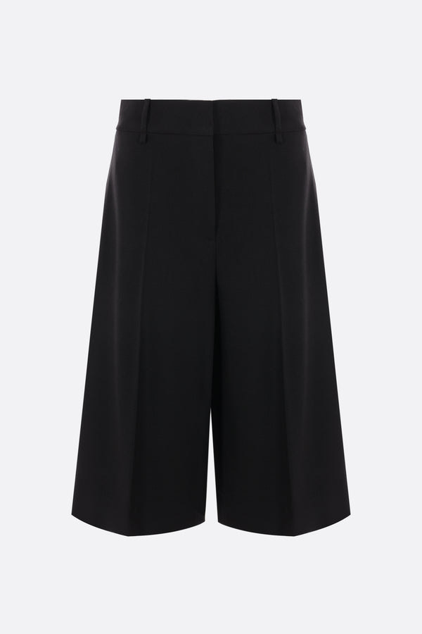 wool cropped trousers