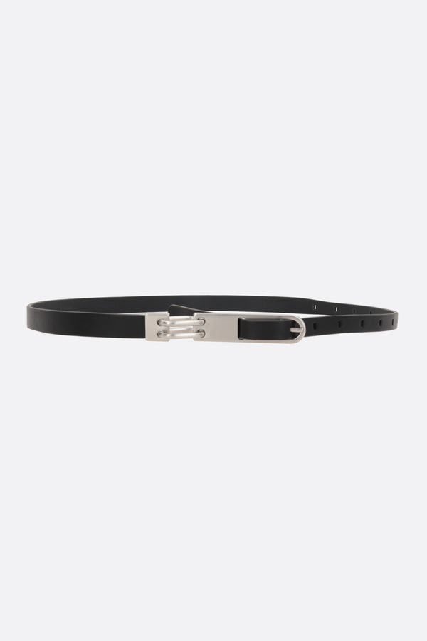 Tongue smooth leather belt