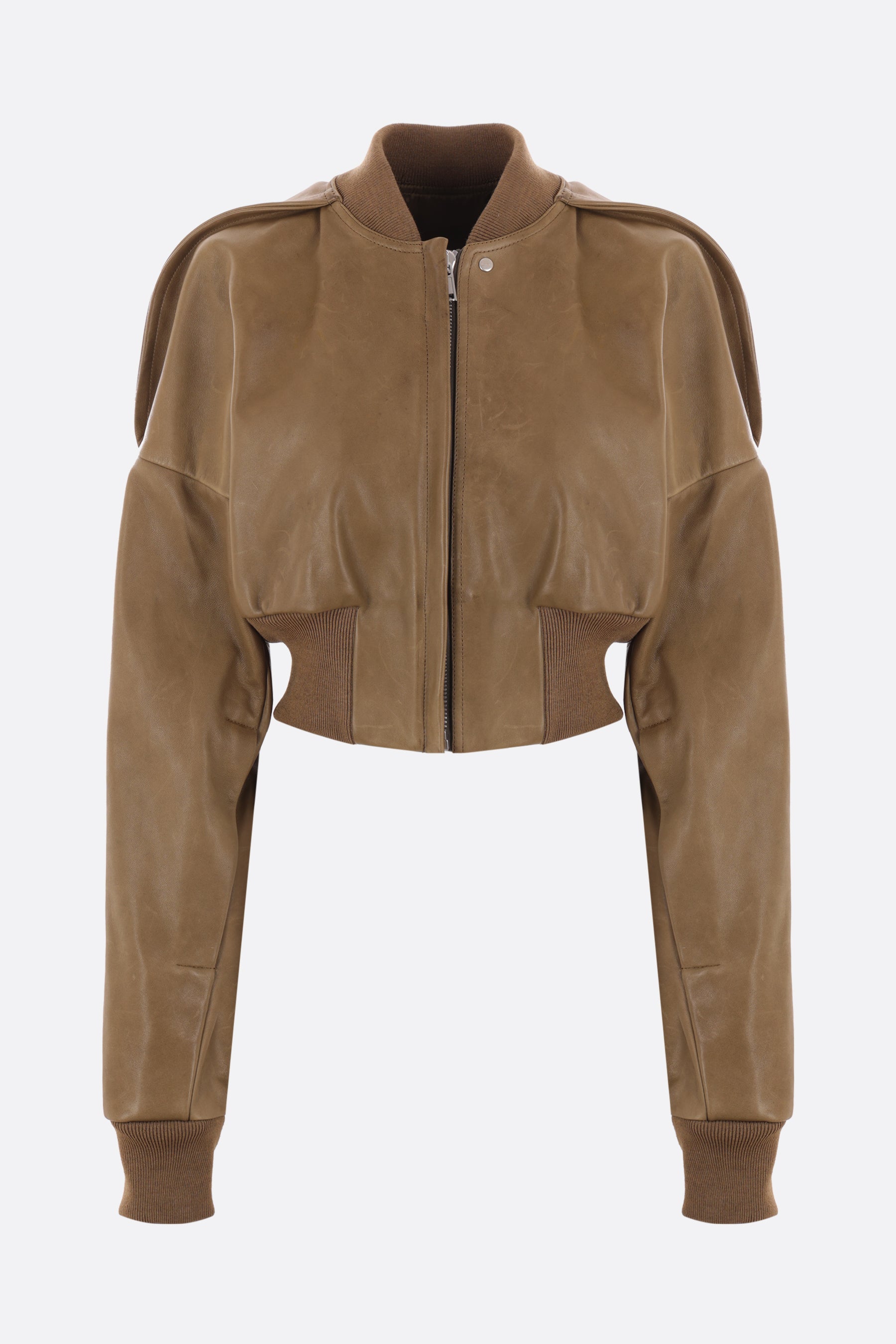 bomber cropped Flight in pelle