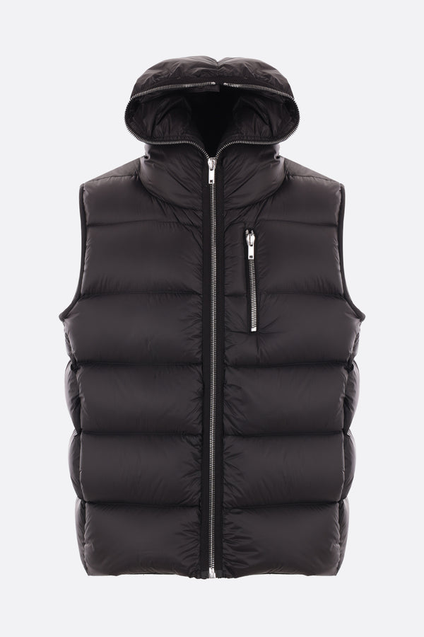 Sealed nylon sleeveless down jacket