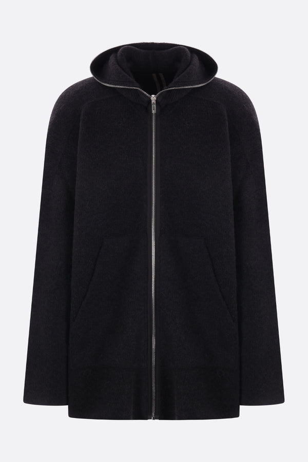 Gimp oversize knit hooded jacket