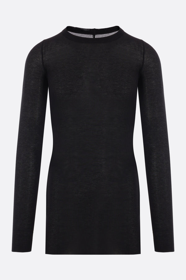 ribbed jersey long-sleeved t-shirt