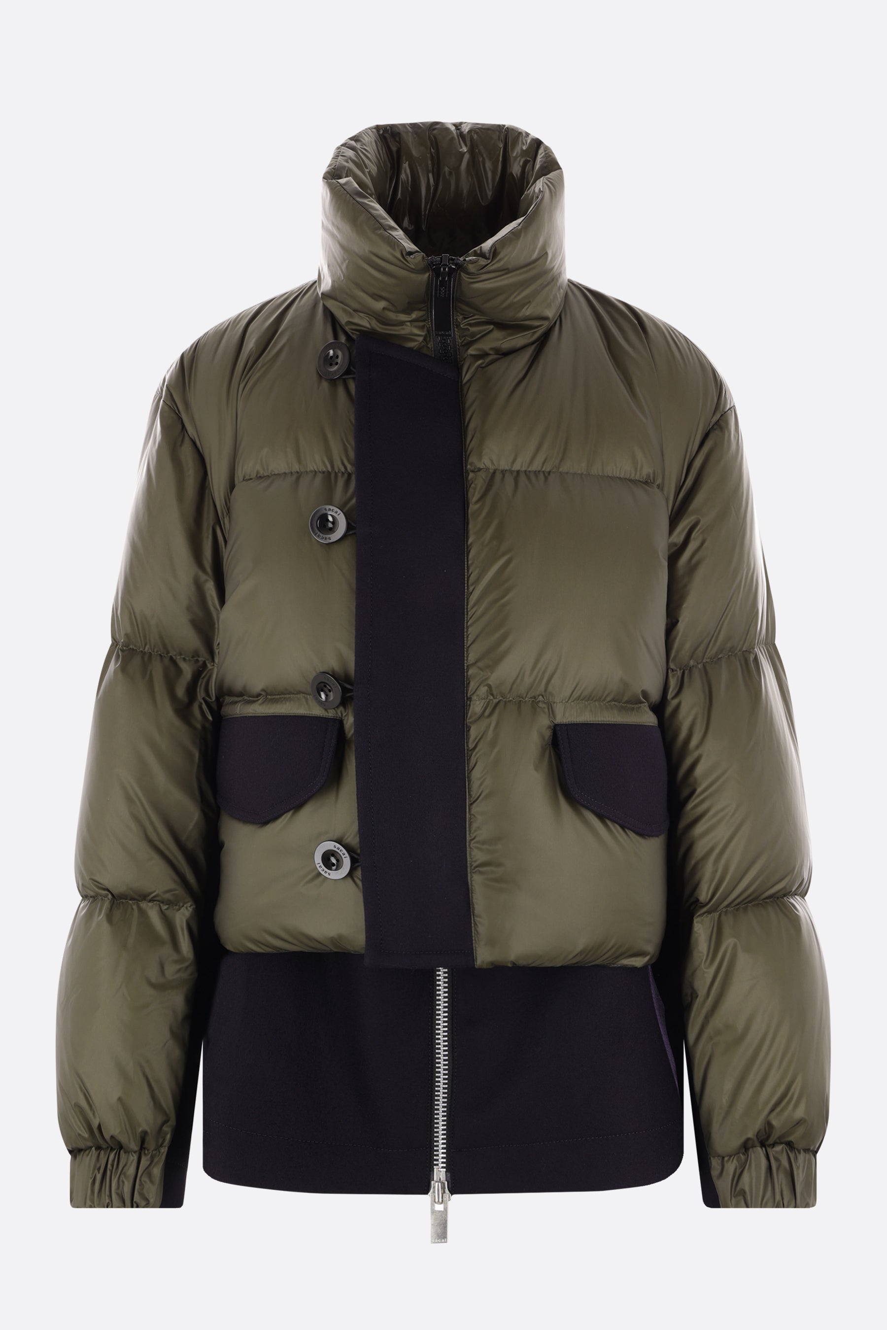 nylon and wool down jacket