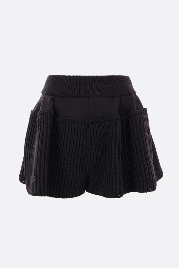 ribbed knit shorts