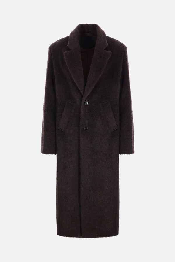 Maico single-breasted alpaca wool coat