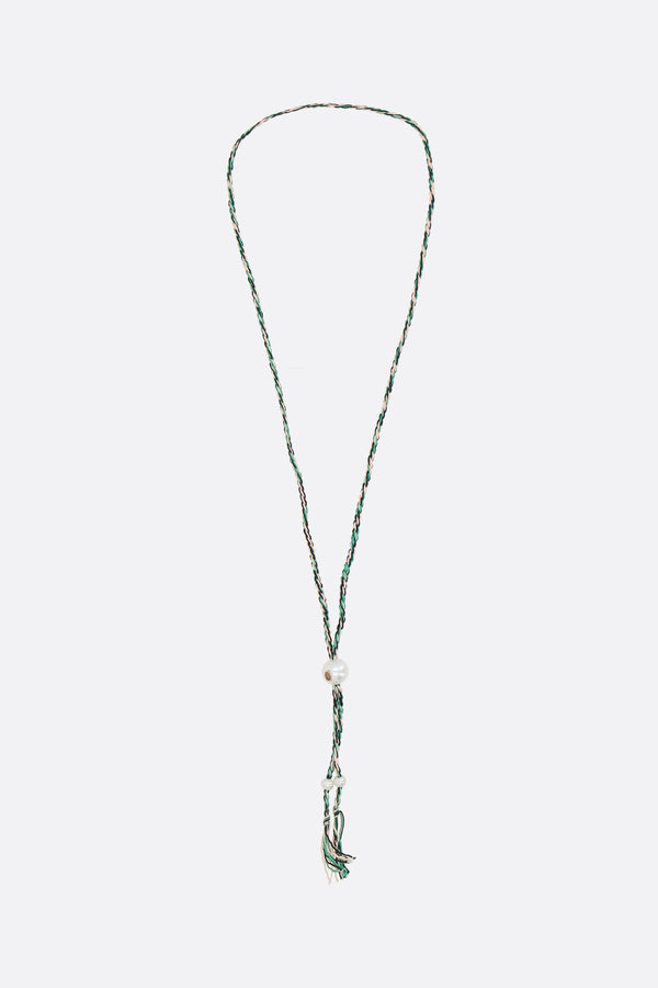 Scarlett cord necklace with pearls
