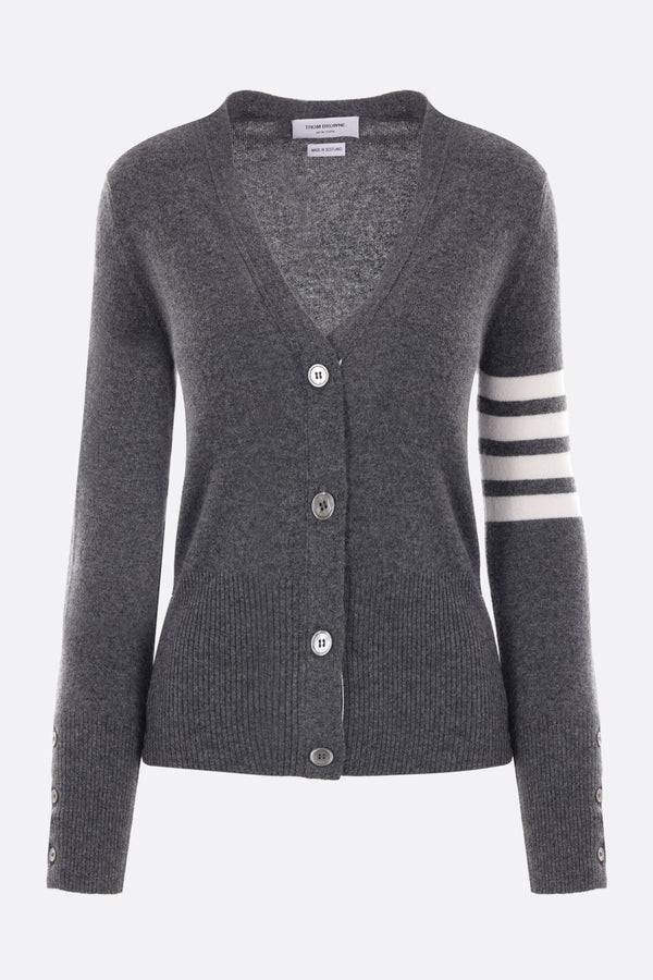 4-bar intarsia cashmere cardigan