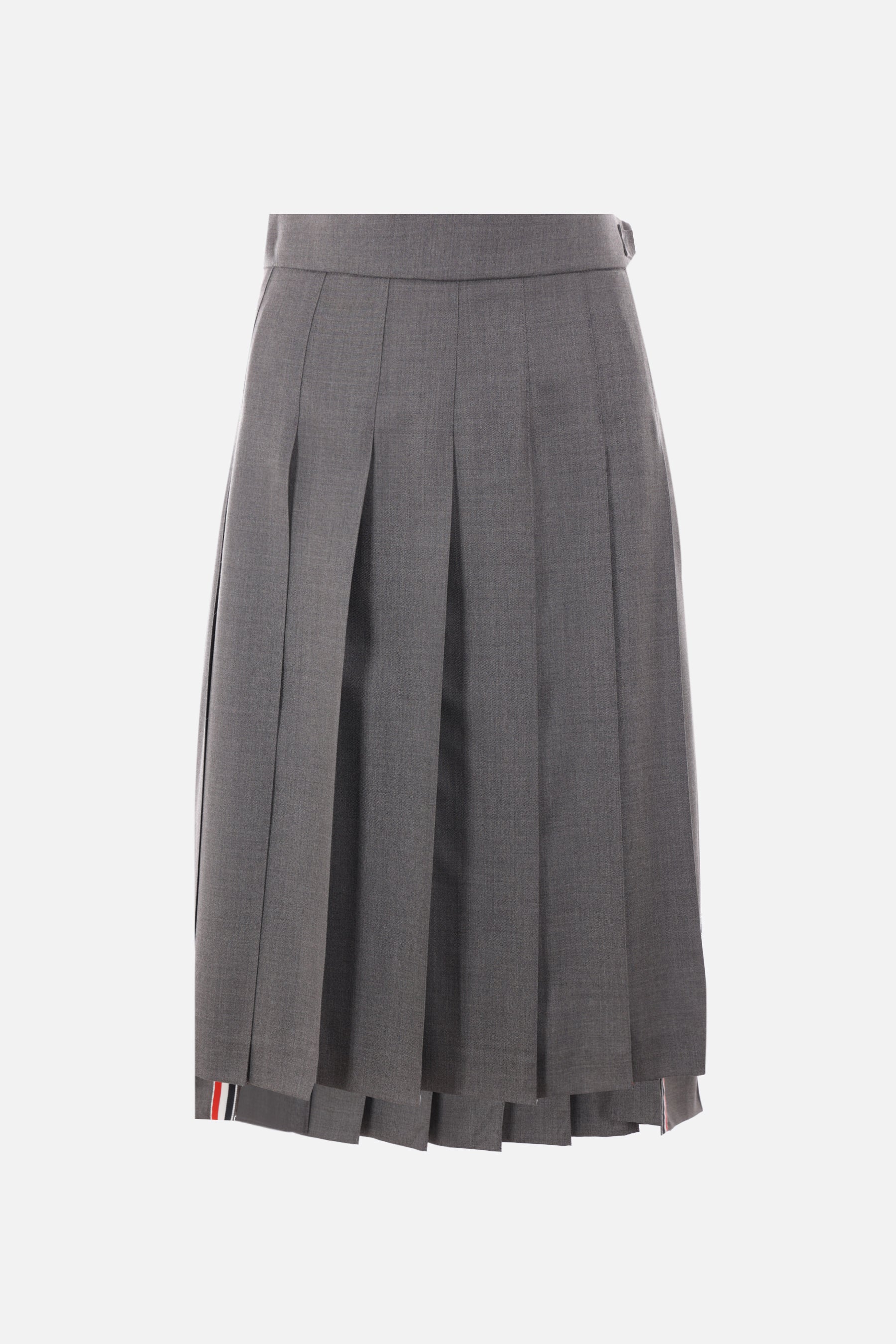 pleated wool skirt