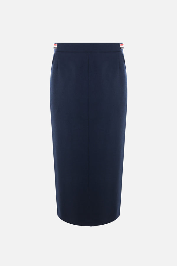 wool twill pencil skirt