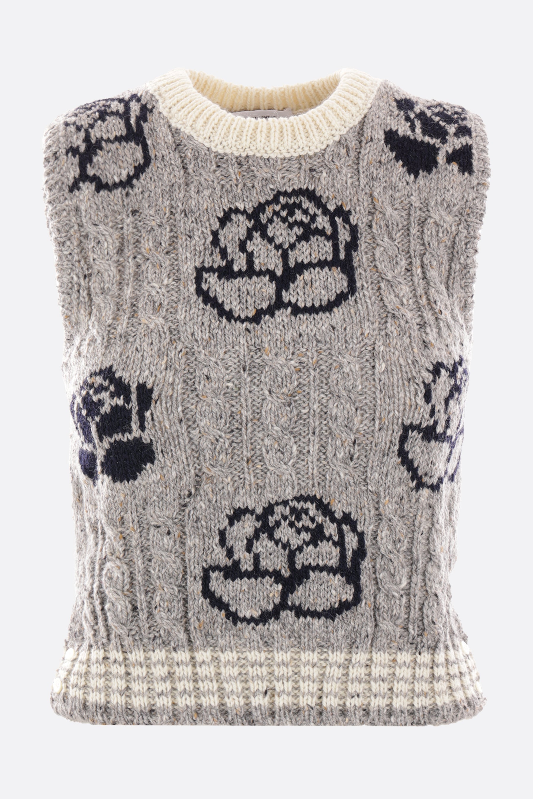 mohair wool sleeveless cropped sweater