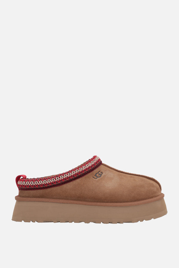 Tazz suede flatform slippers