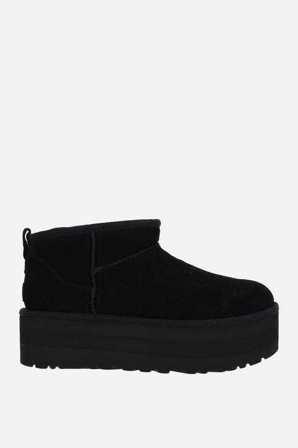 Classic Ultra Mini suede flatform ankle boots