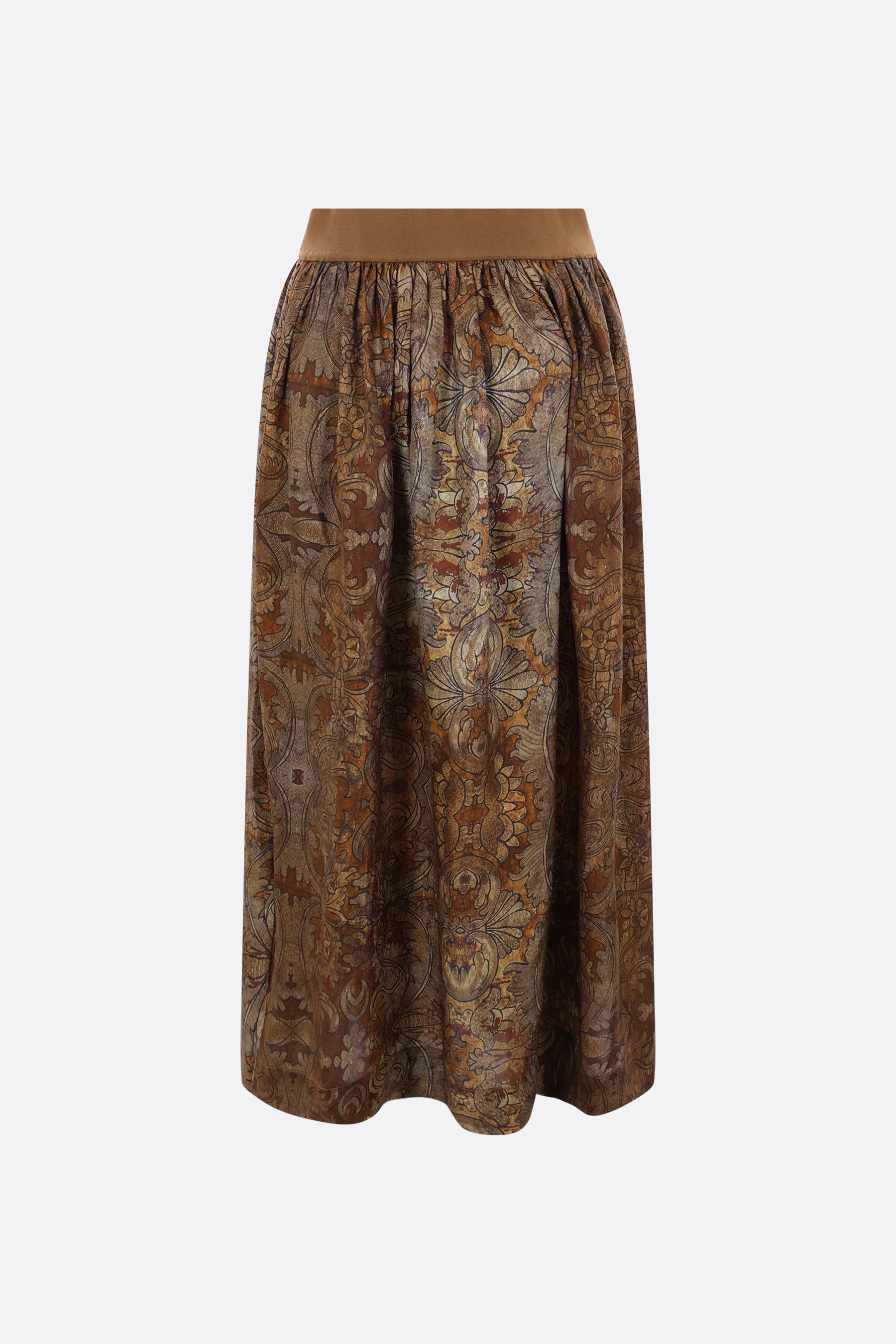 Gillian twill midi skirt