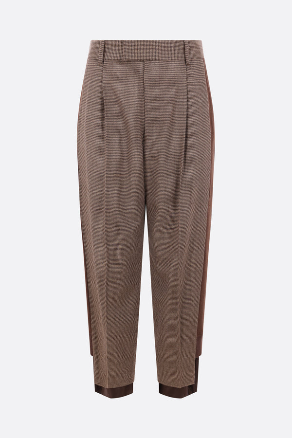 wool and jersey trousers