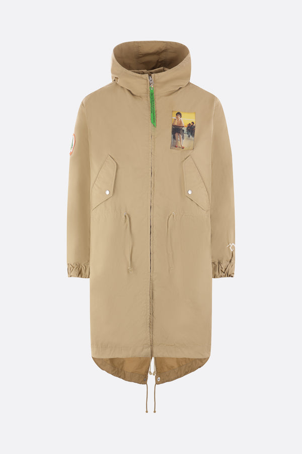 padded canvas parka with 