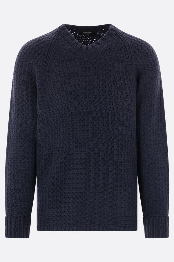 wool-blend knit pullover