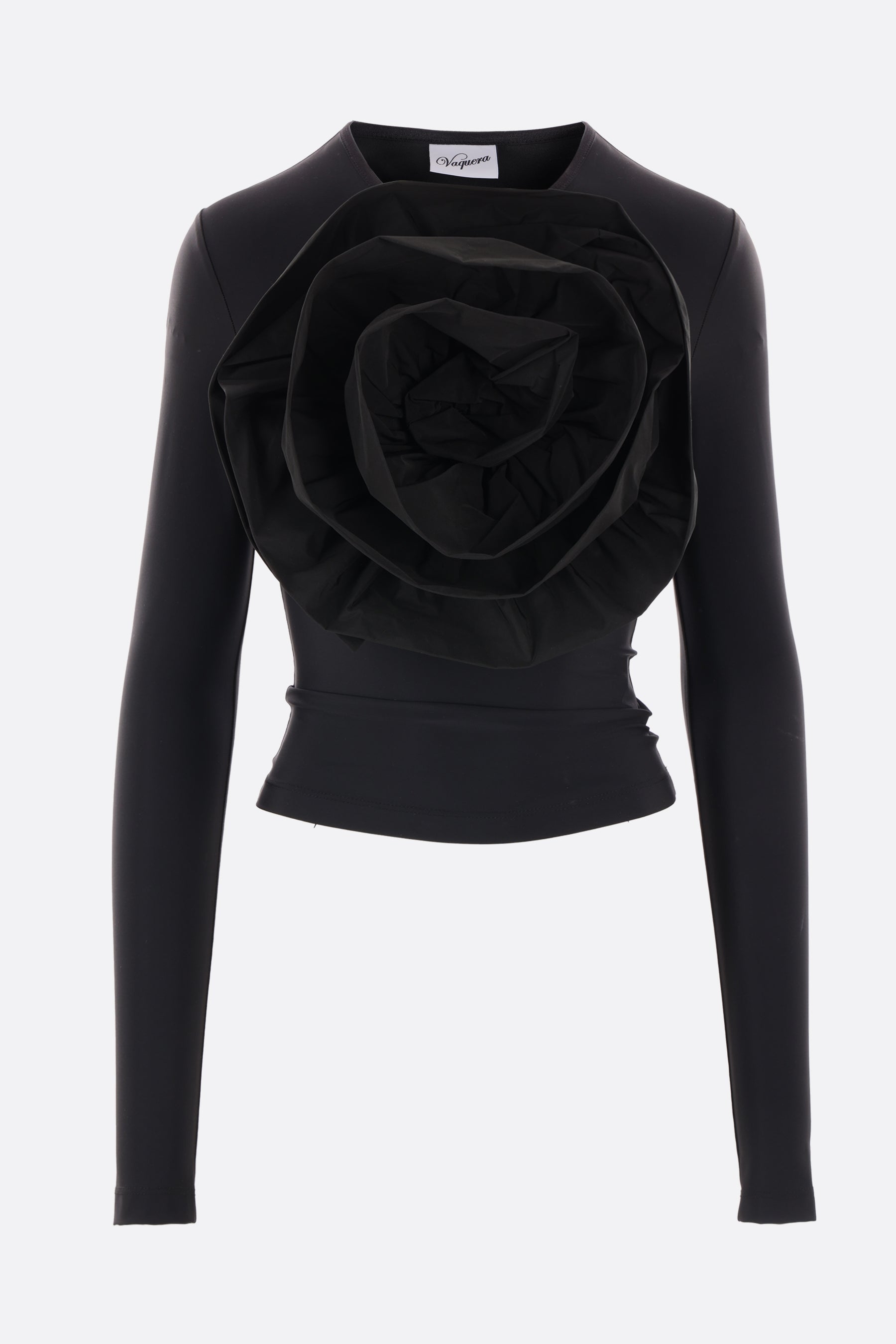 Rose technical jersey long-sleeved top