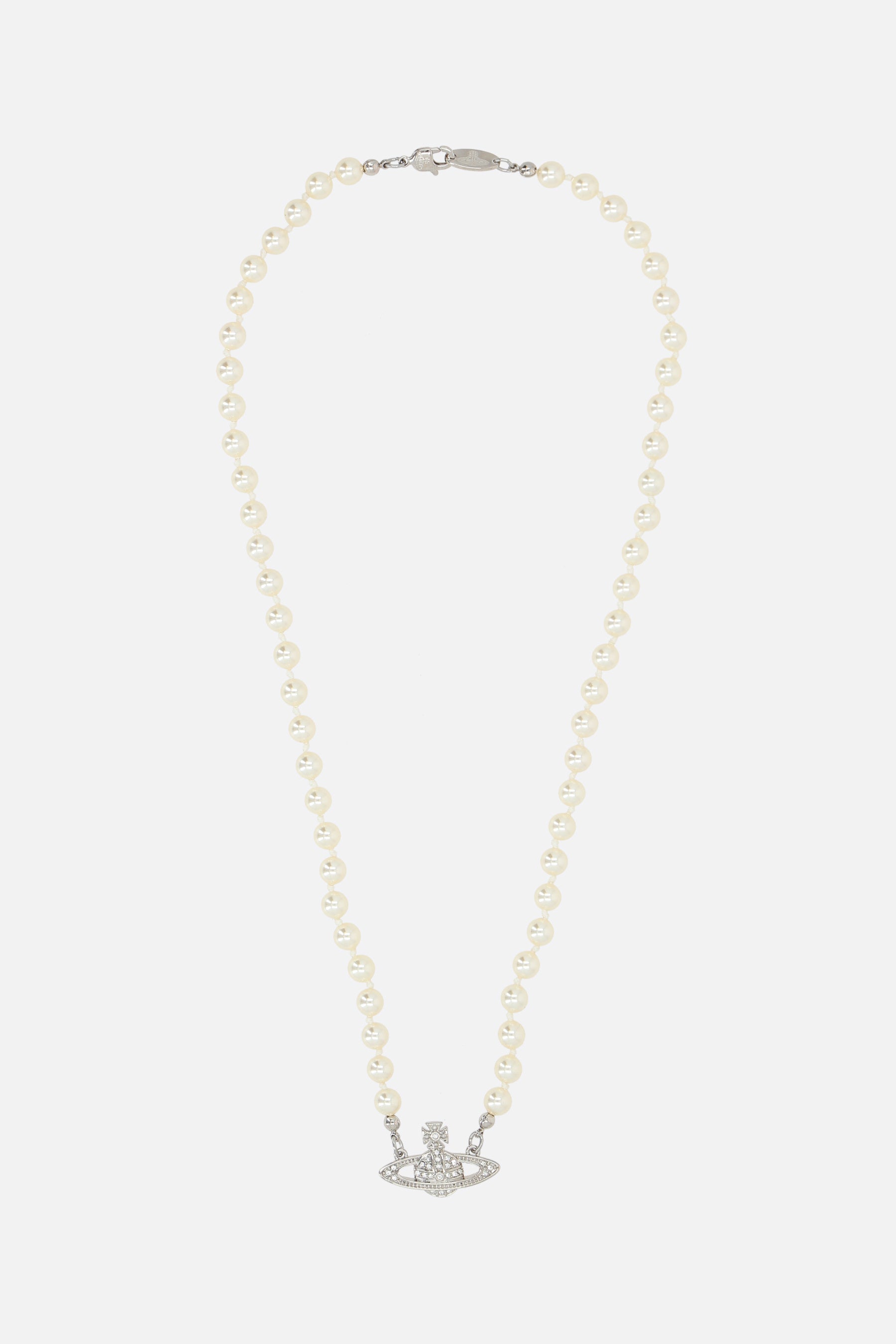 Mini Bas Relief necklace with pearls