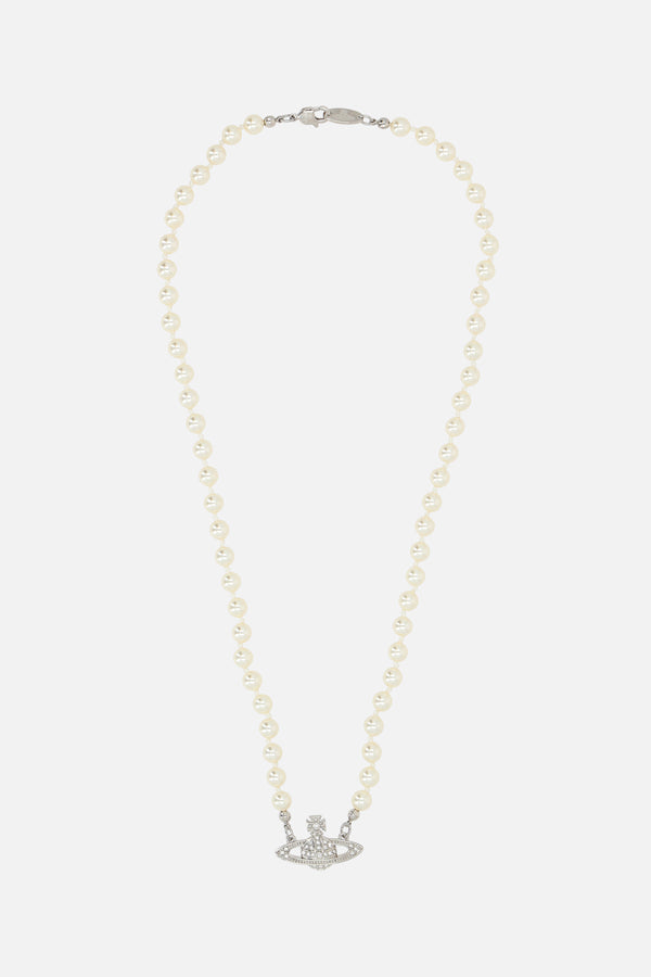 Mini Bas Relief necklace with pearls