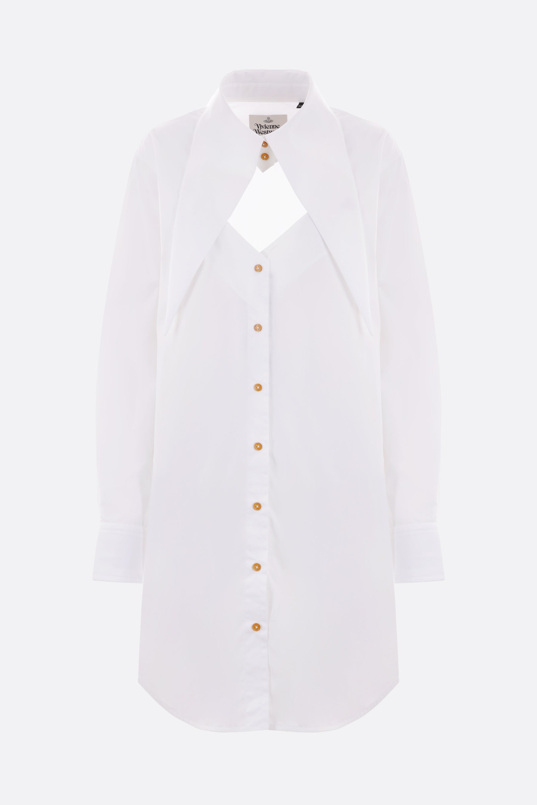 Heart poplin shirt dress