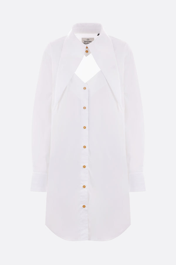 Heart poplin shirt dress