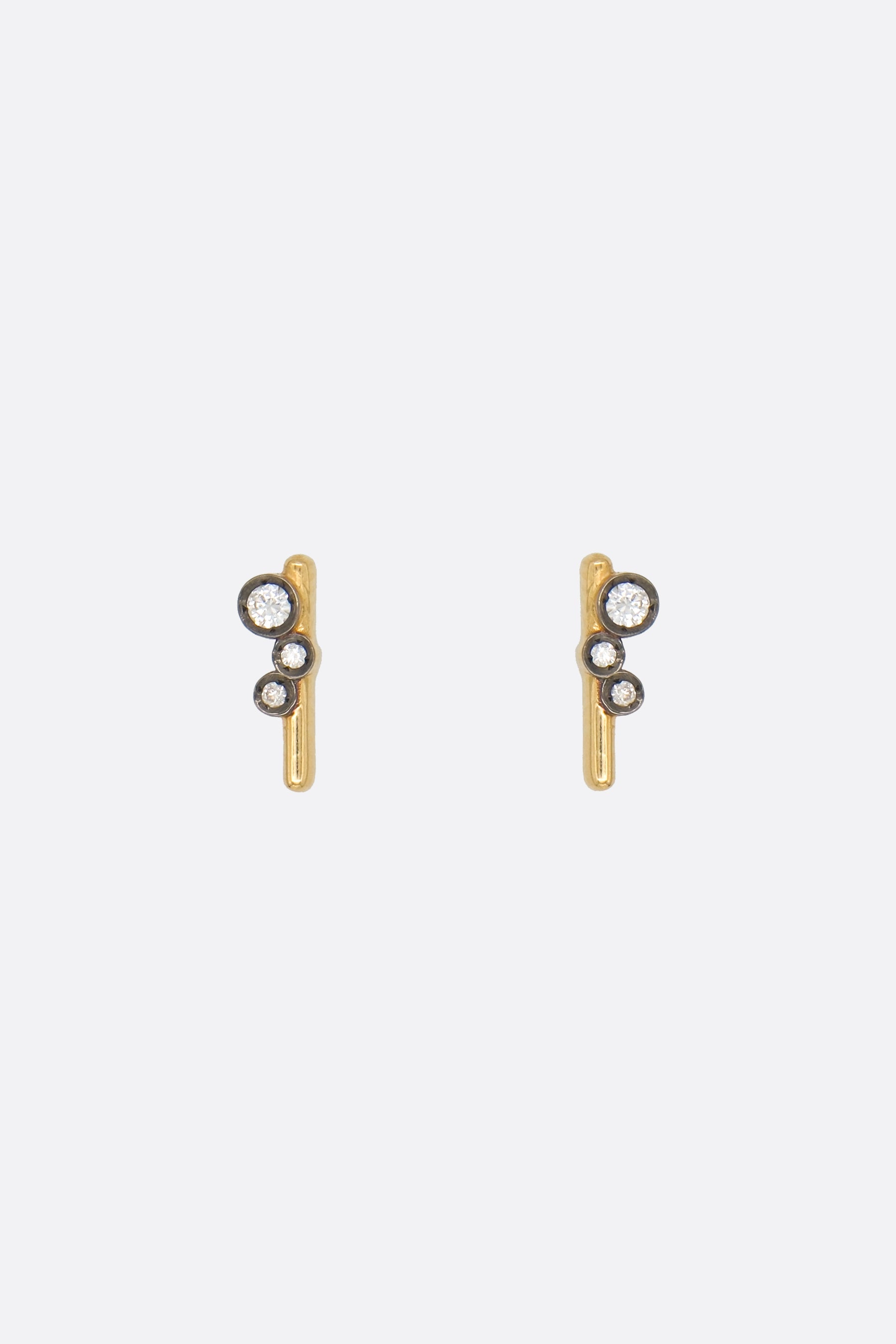 Celeste 3 18k gold earrings