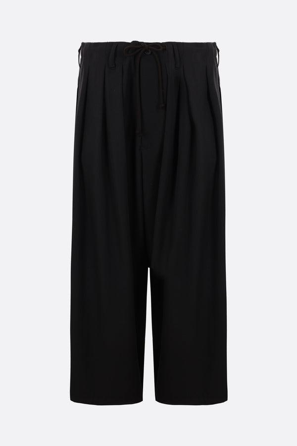 wool cropped trousers