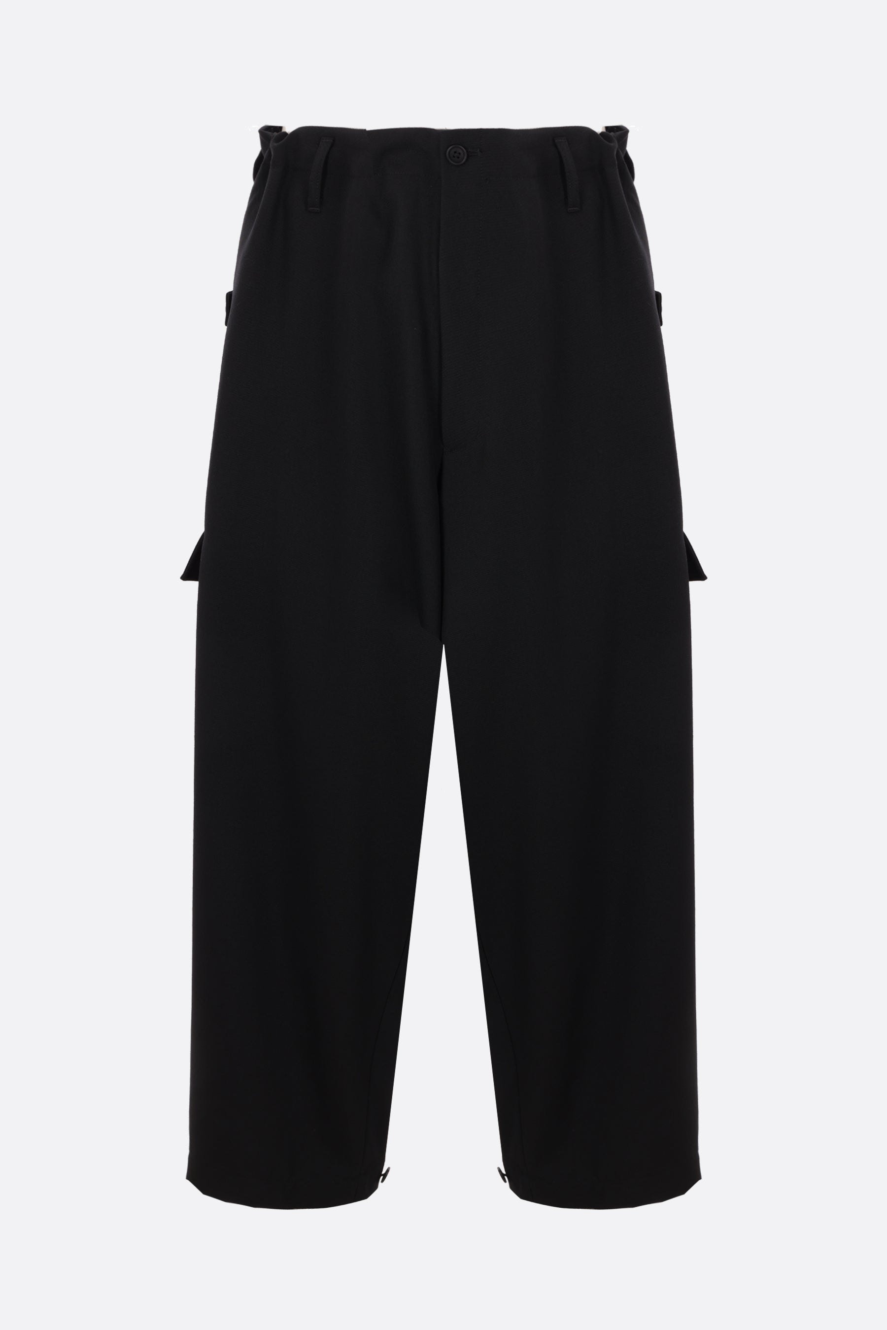 oversize wool cargo trousers