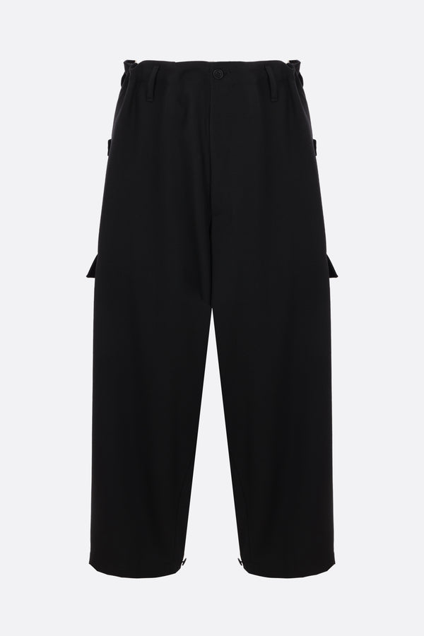 oversize wool cargo trousers