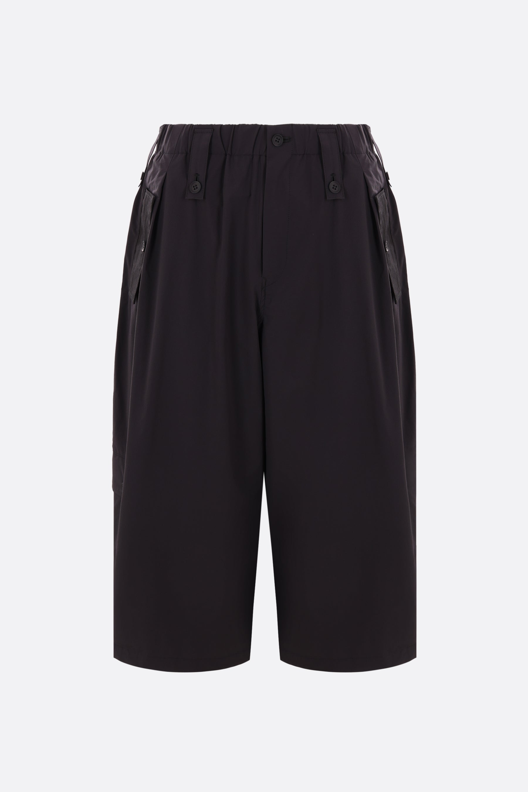 technical fabric wide-leg cropped trousers