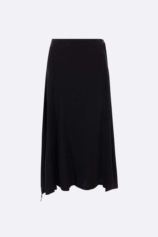 rayon blend asymmetric skirt