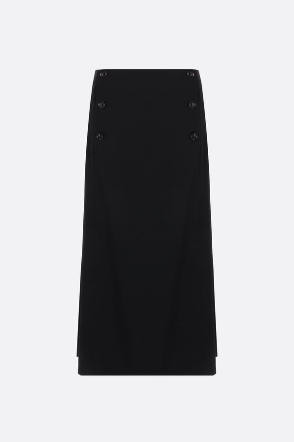 wool midi skirt with laces