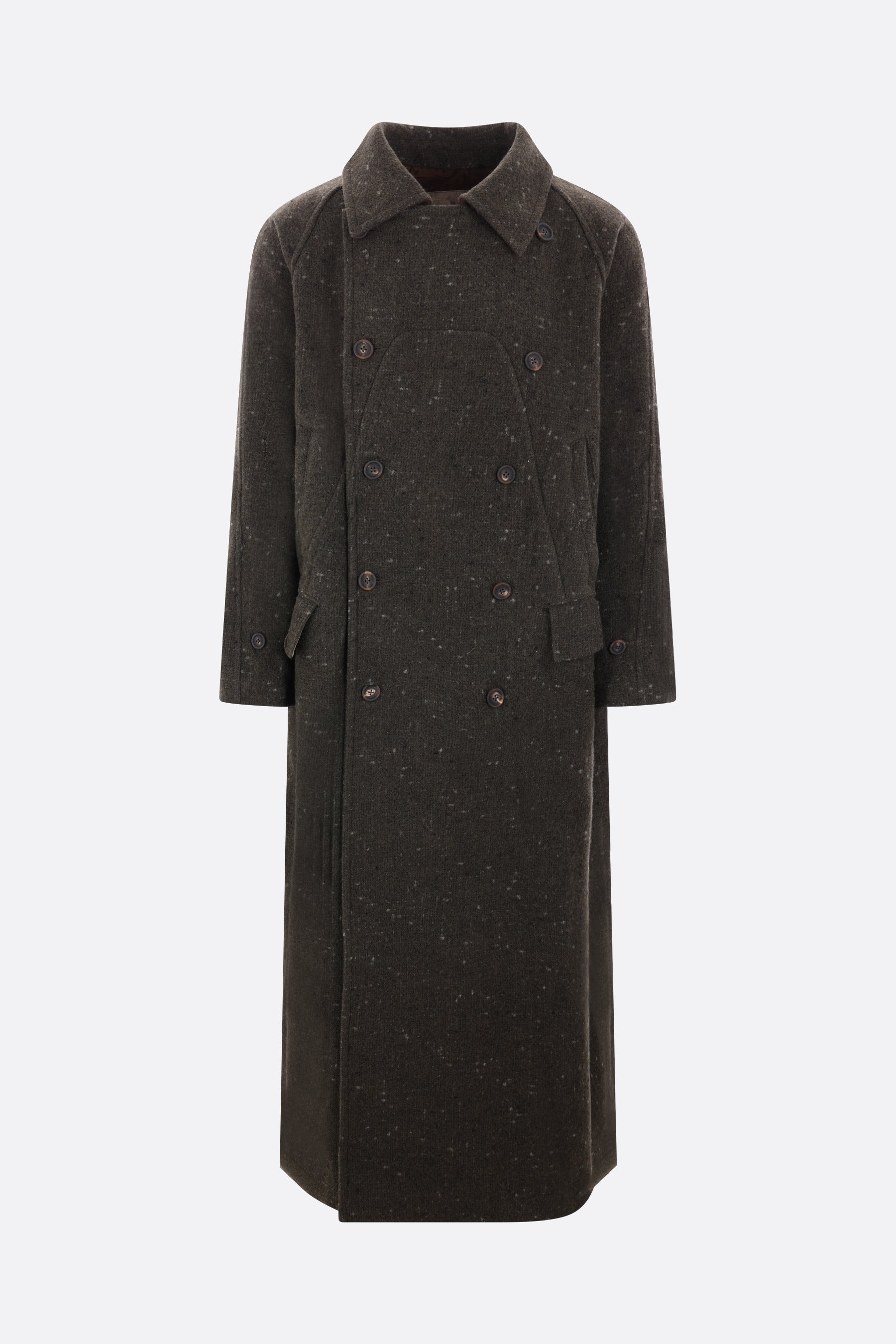 melange wool oversize coat