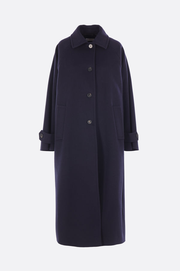 single-breasted coat in wool