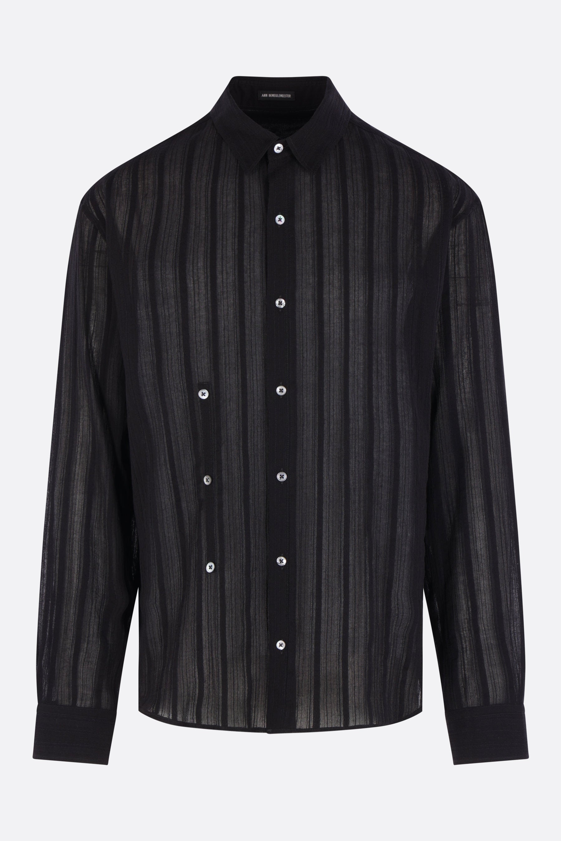 Isak shirt in cotton and wool blend