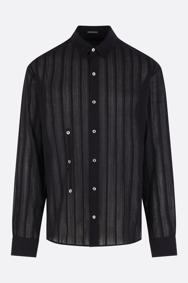 Isak shirt in cotton and wool blend